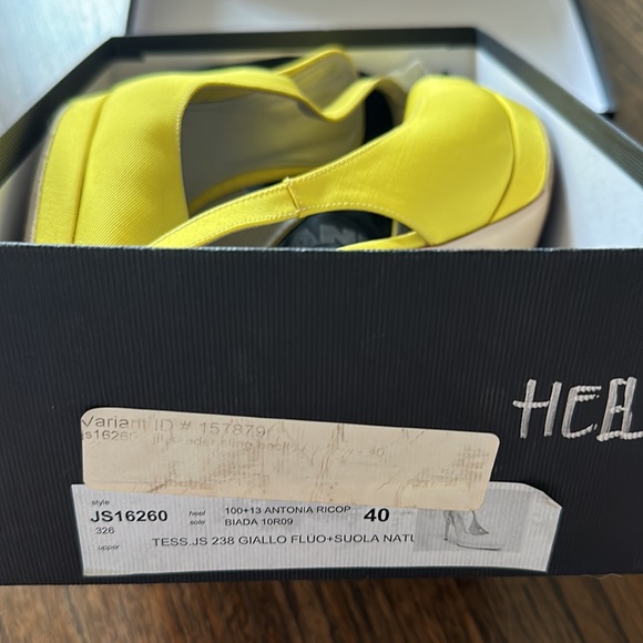 Yellow Jil Sander sling-back - Picture 4 of 6